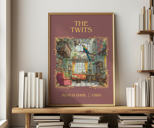 The Twits by Roald Dahl | Descriptive Book Poster | Minimalist
