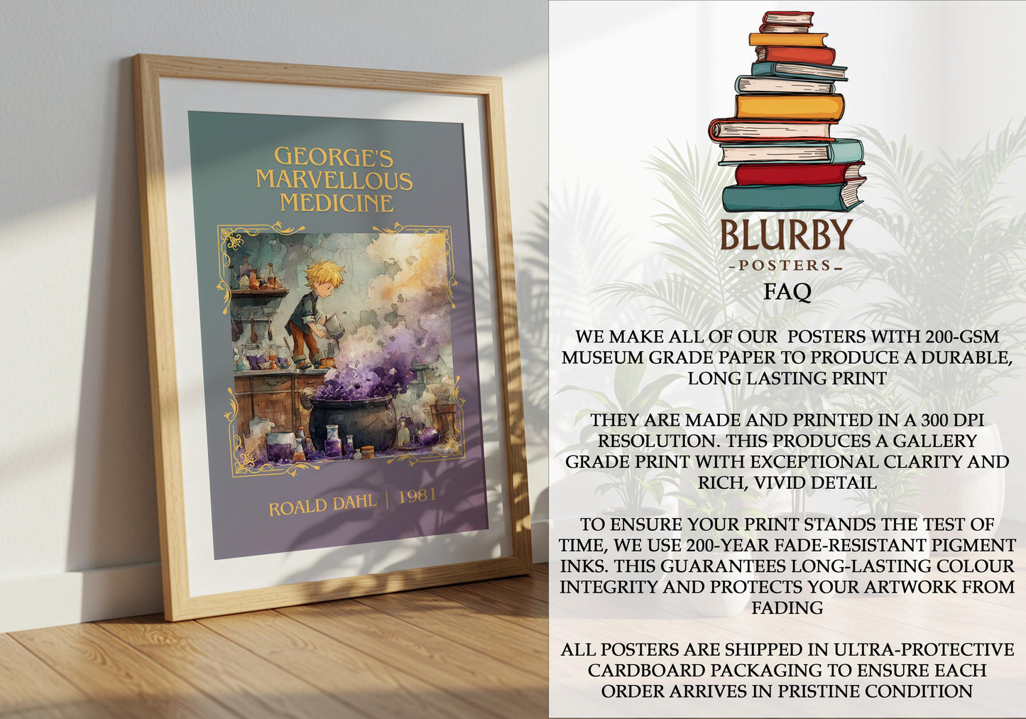 George's Marvellous Medicine by Roald Dahl | Descriptive Book Poster | Minimalist