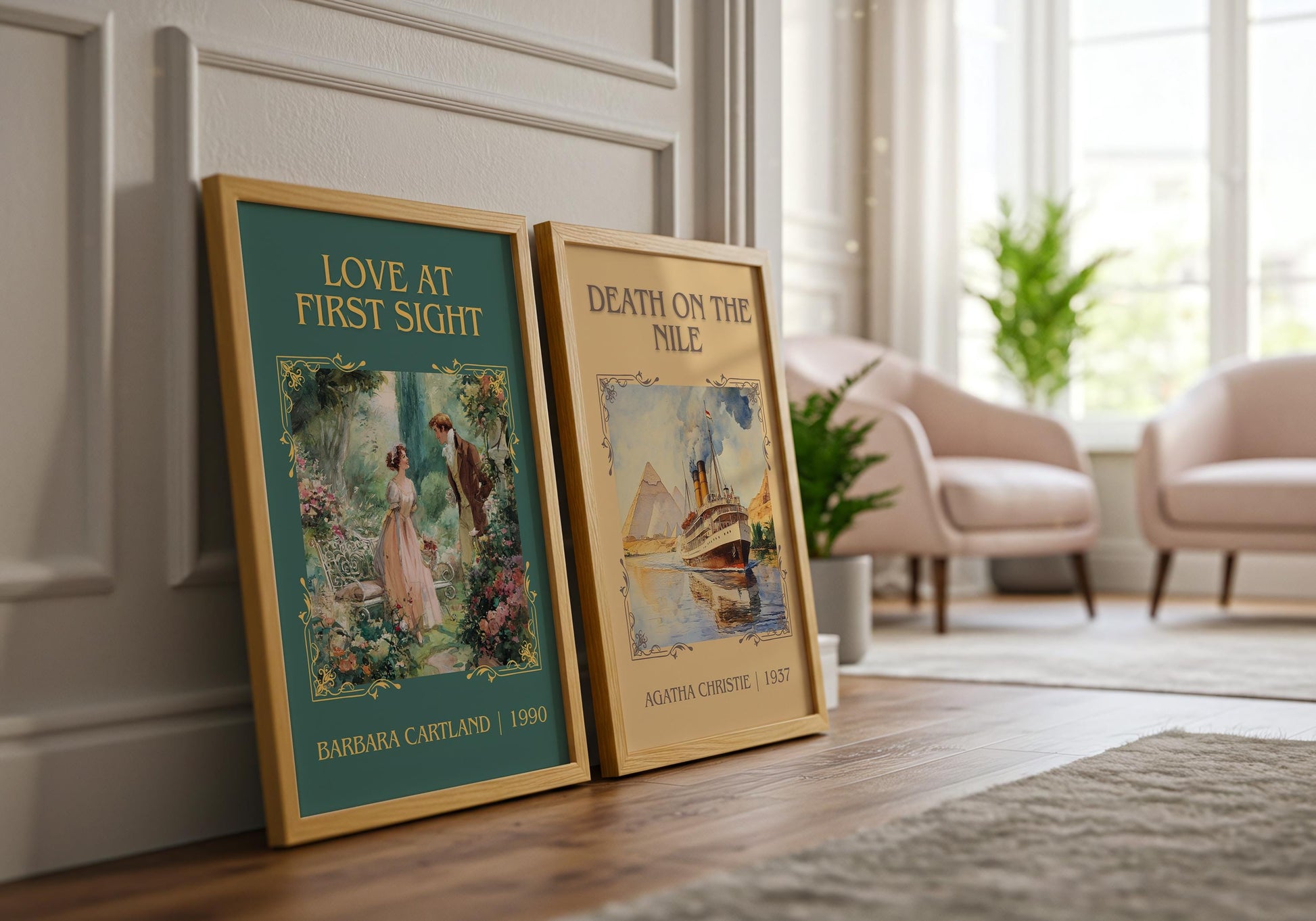 Love At First Sight by Barbara Cartland | Descriptive Book Poster | Minimalist