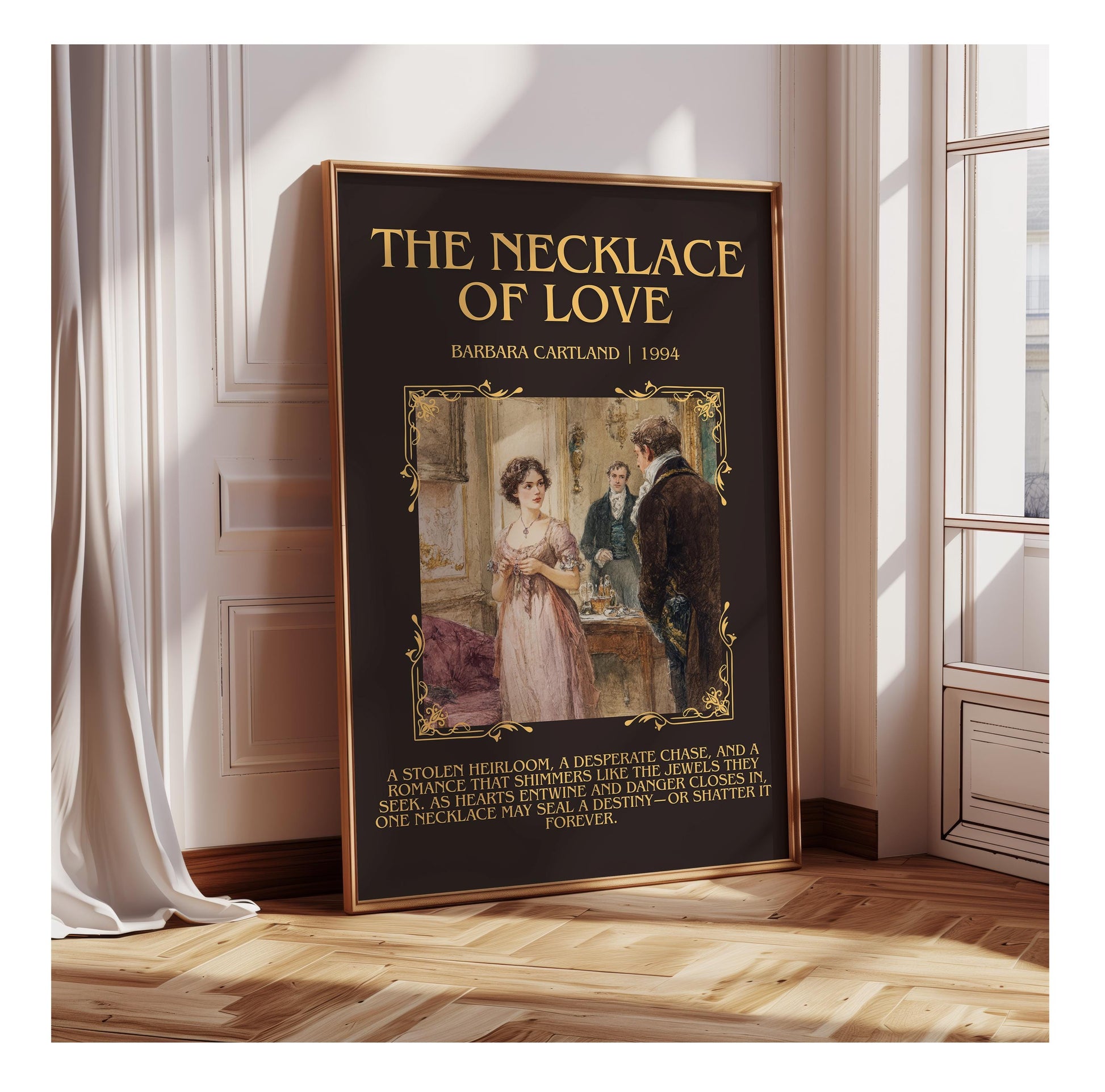 The Necklace Of Love by Barbara Cartland | Descriptive Book Poster | Blurby