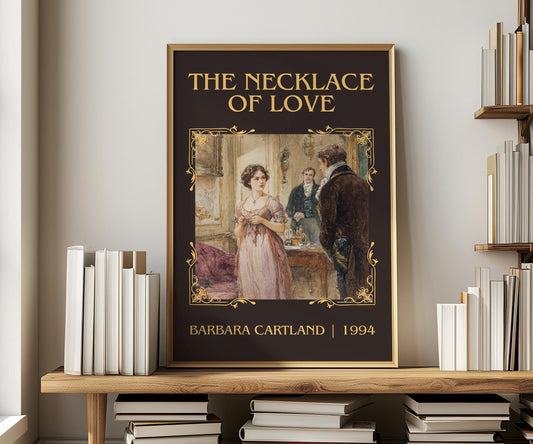 The Necklace Of Love by Barbara Cartland | Descriptive Book Poster | Minimalist