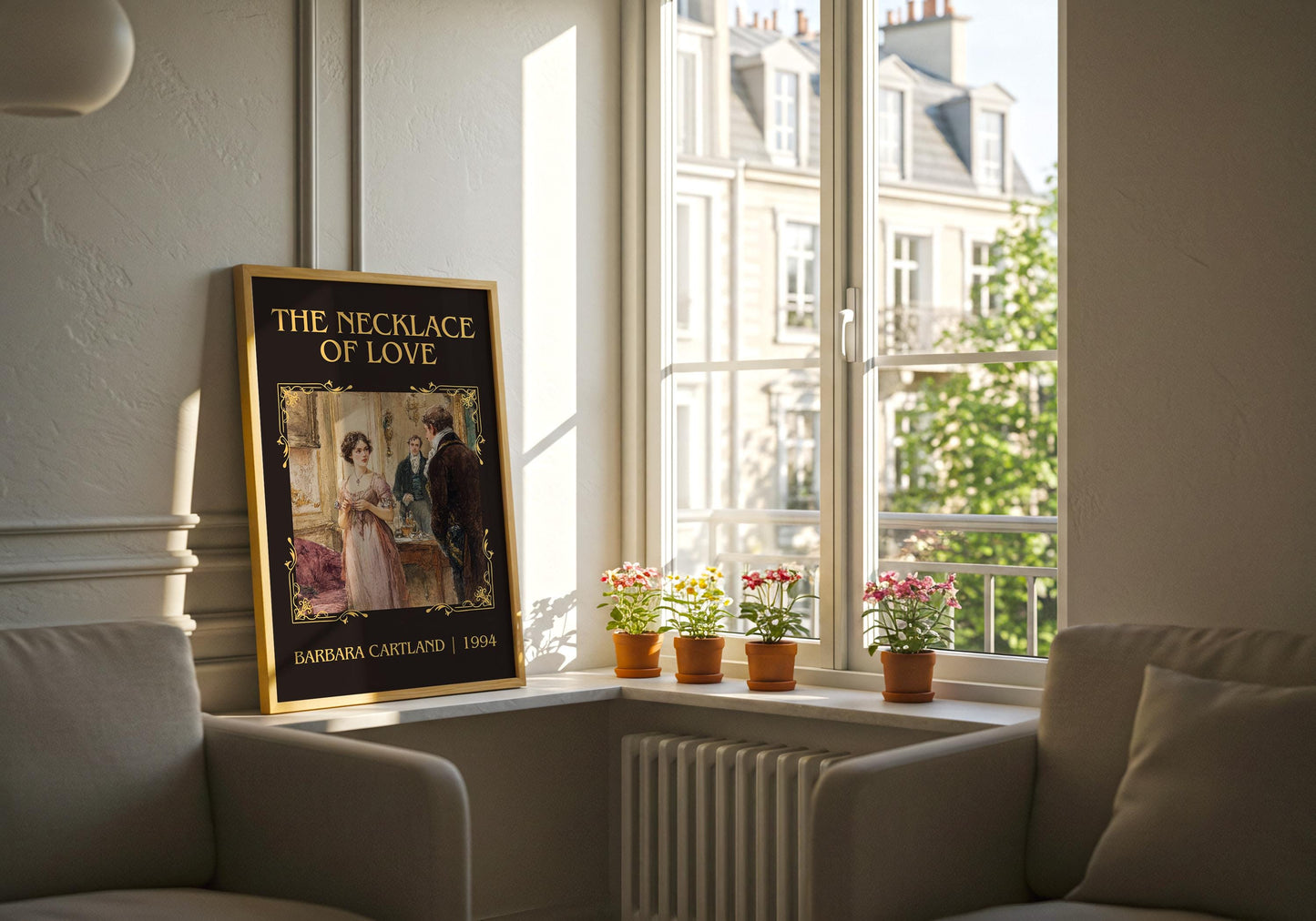 The Necklace Of Love by Barbara Cartland | Descriptive Book Poster | Minimalist