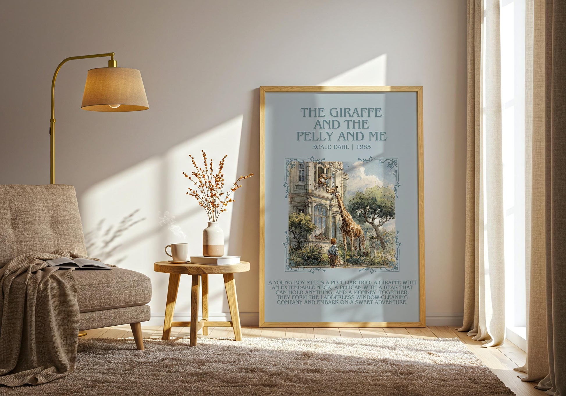 The Giraffe And The Pelly And Me by Roald Dahl | Descriptive Book Poster | Blurby