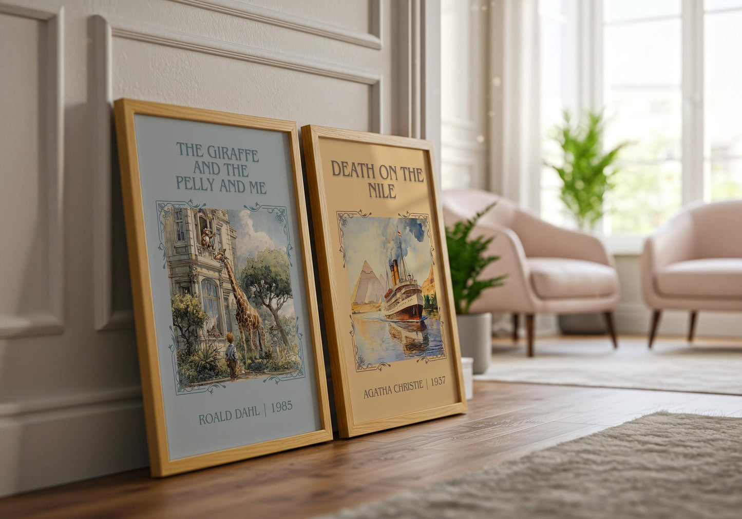 The Giraffe And The Pelly And Me by Roald Dahl | Descriptive Book Poster | Minimalist