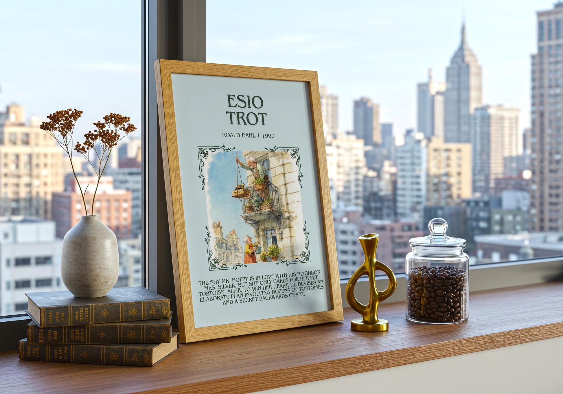Esio Trot by Roald Dahl | Descriptive Book Poster | Blurby