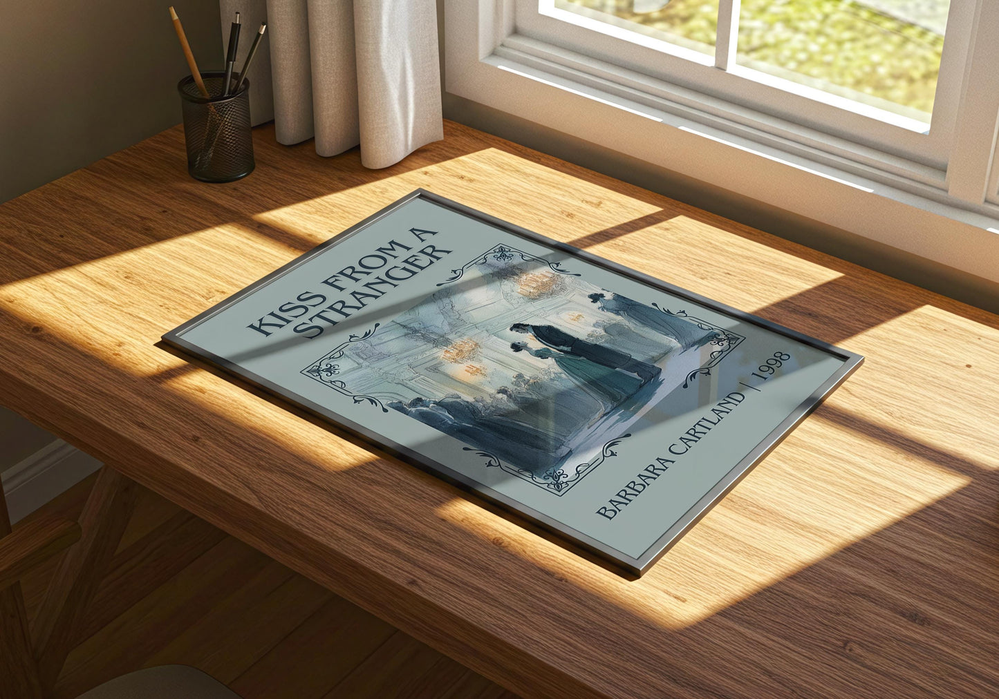 Kiss From A Stranger by Barbara Cartland | Descriptive Book Poster | Minimalist