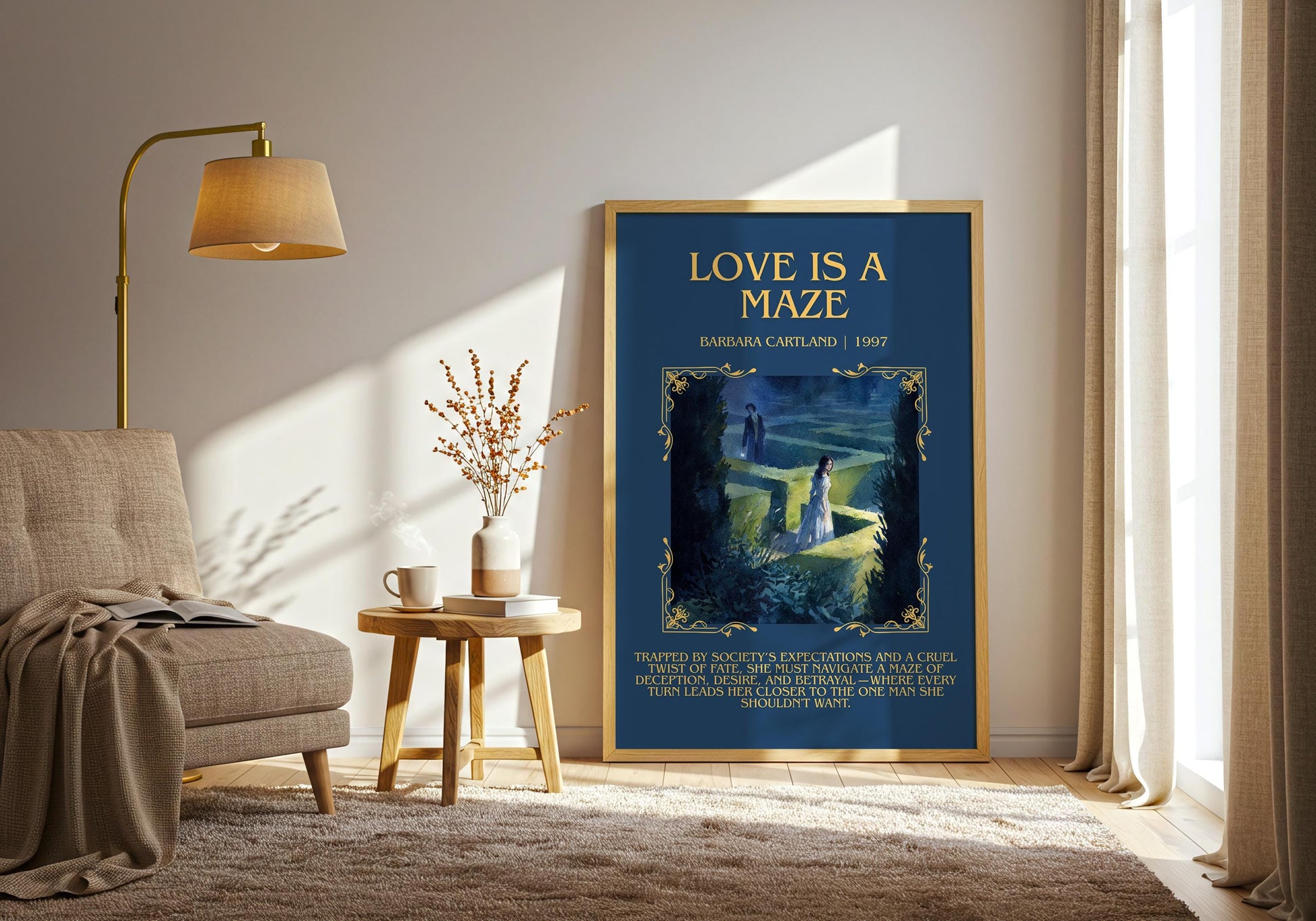 Love Is A Maze by Barbara Cartland | Descriptive Book Poster | Blurby