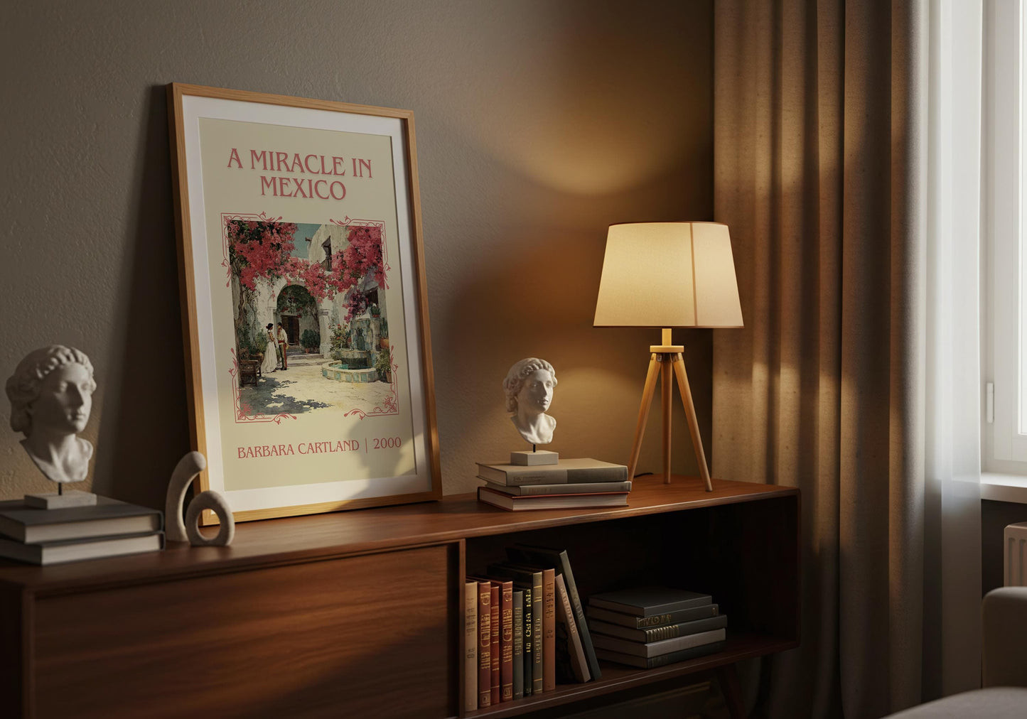 A Miracle In Mexico by Barbara Cartland | Descriptive Book Poster | Minimalist