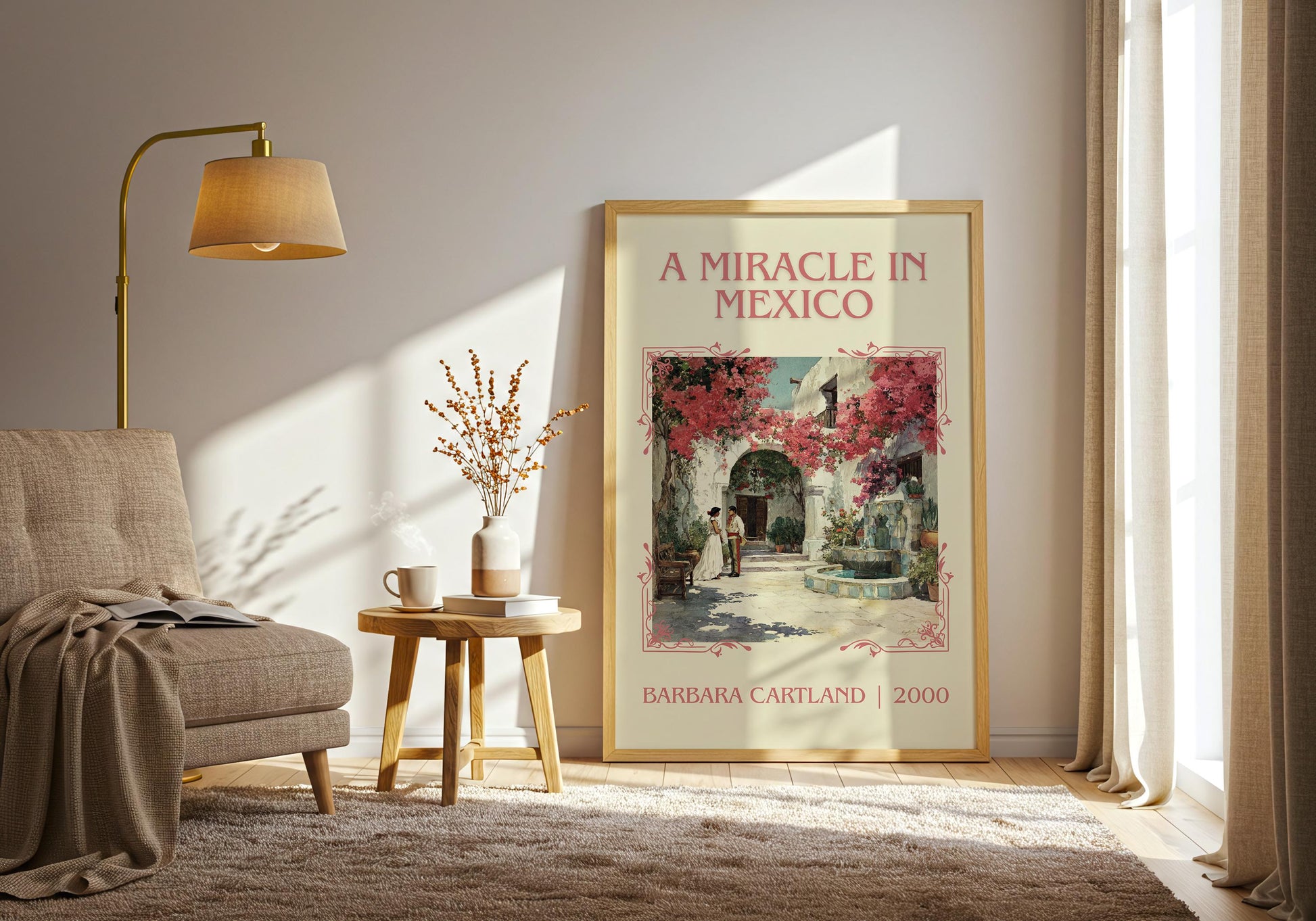 A Miracle In Mexico by Barbara Cartland | Descriptive Book Poster | Minimalist