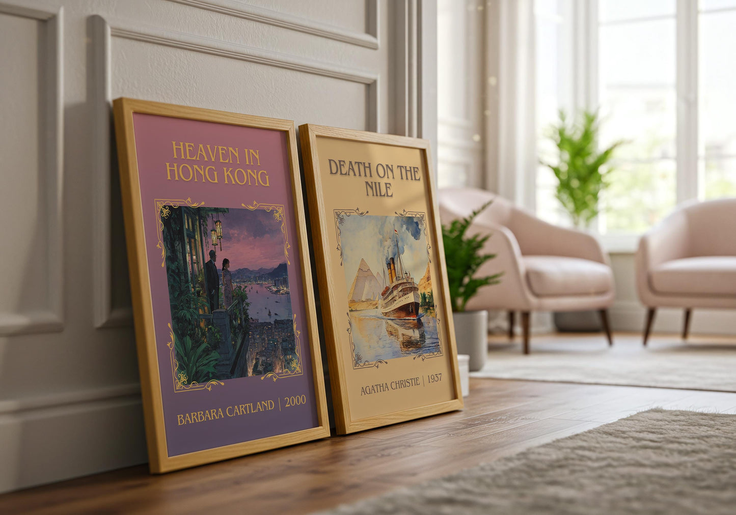 Heaven In Hong Kong by Barbara Cartland | Descriptive Book Poster | Minimalist