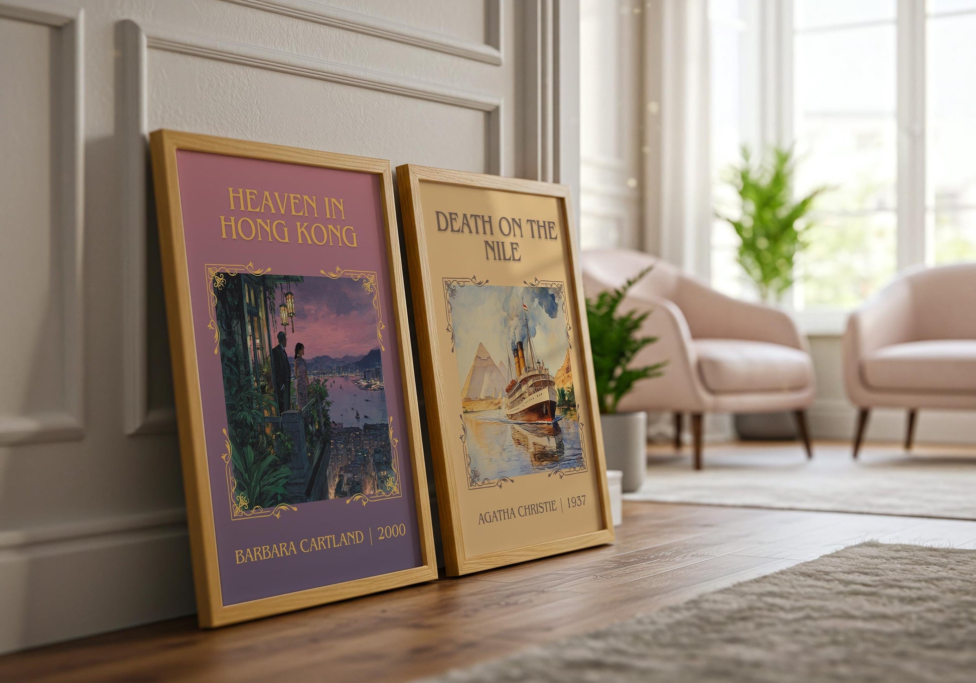 Heaven In Hong Kong by Barbara Cartland | Descriptive Book Poster | Minimalist