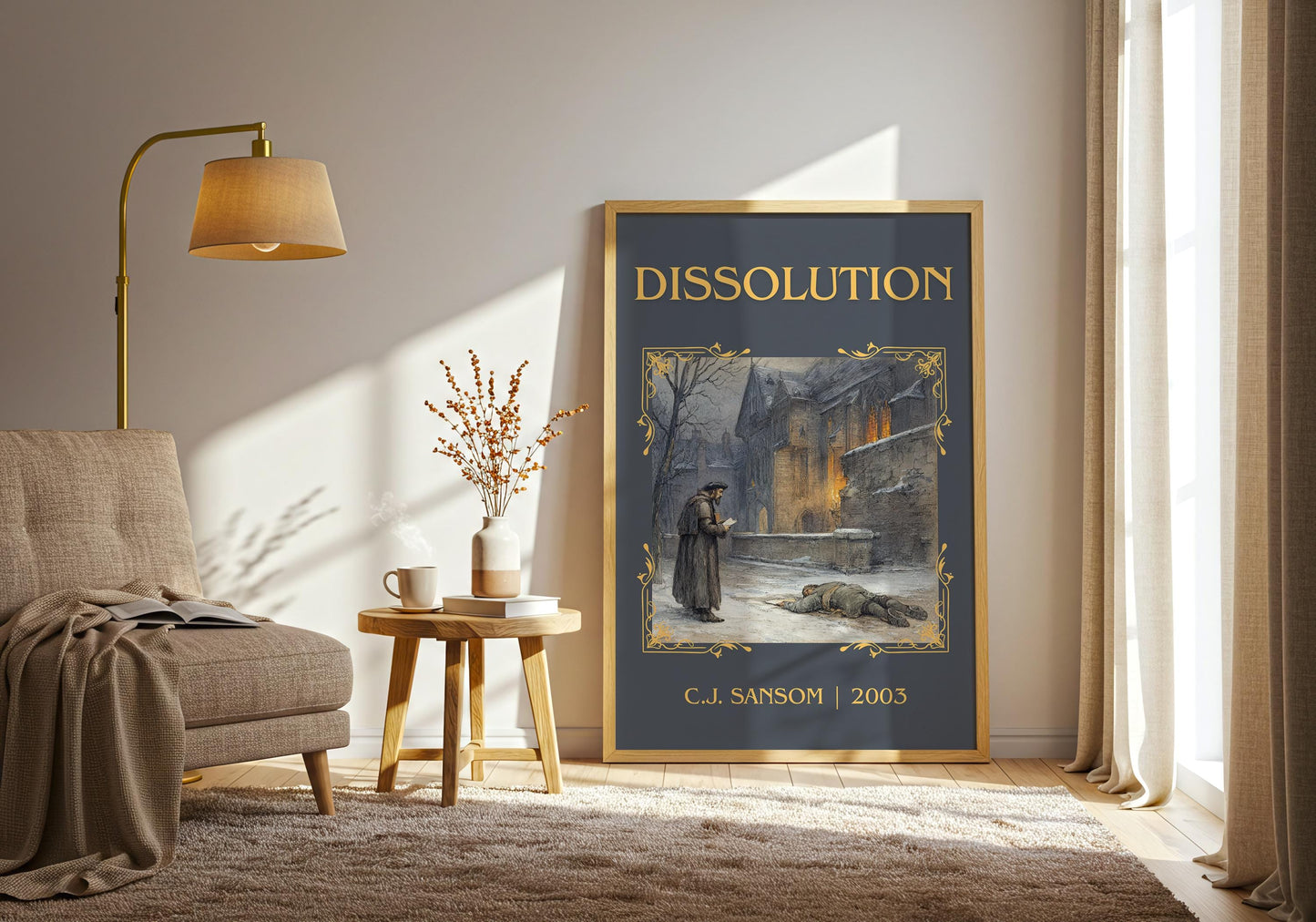 Dissolution by C.J. Sansom | Descriptive Book Poster | Minimalist