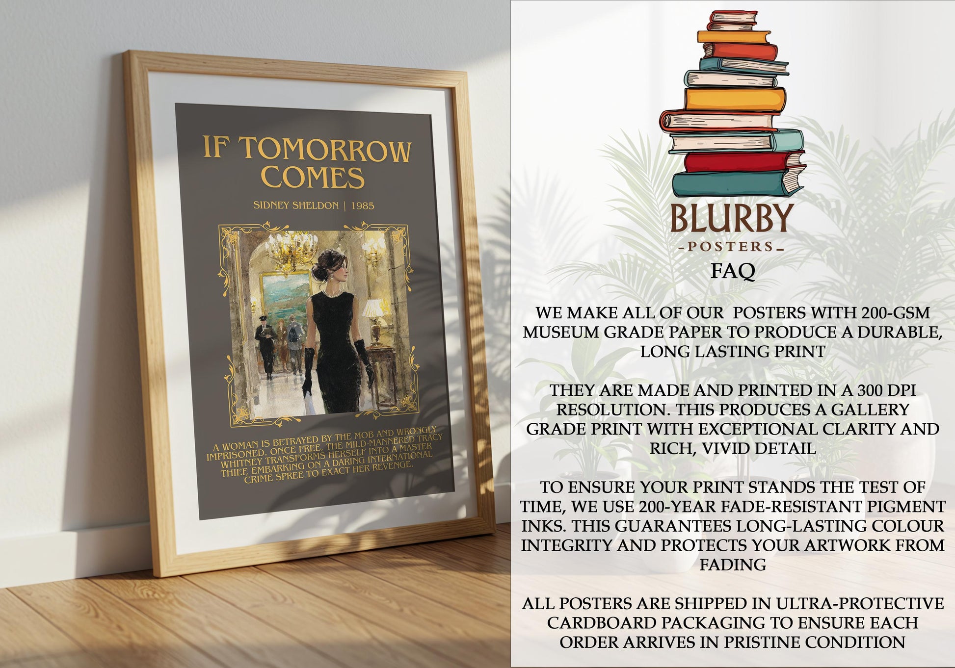 If Tomorrow Comes by Sidney Sheldon | Descriptive Book Poster | Blurby