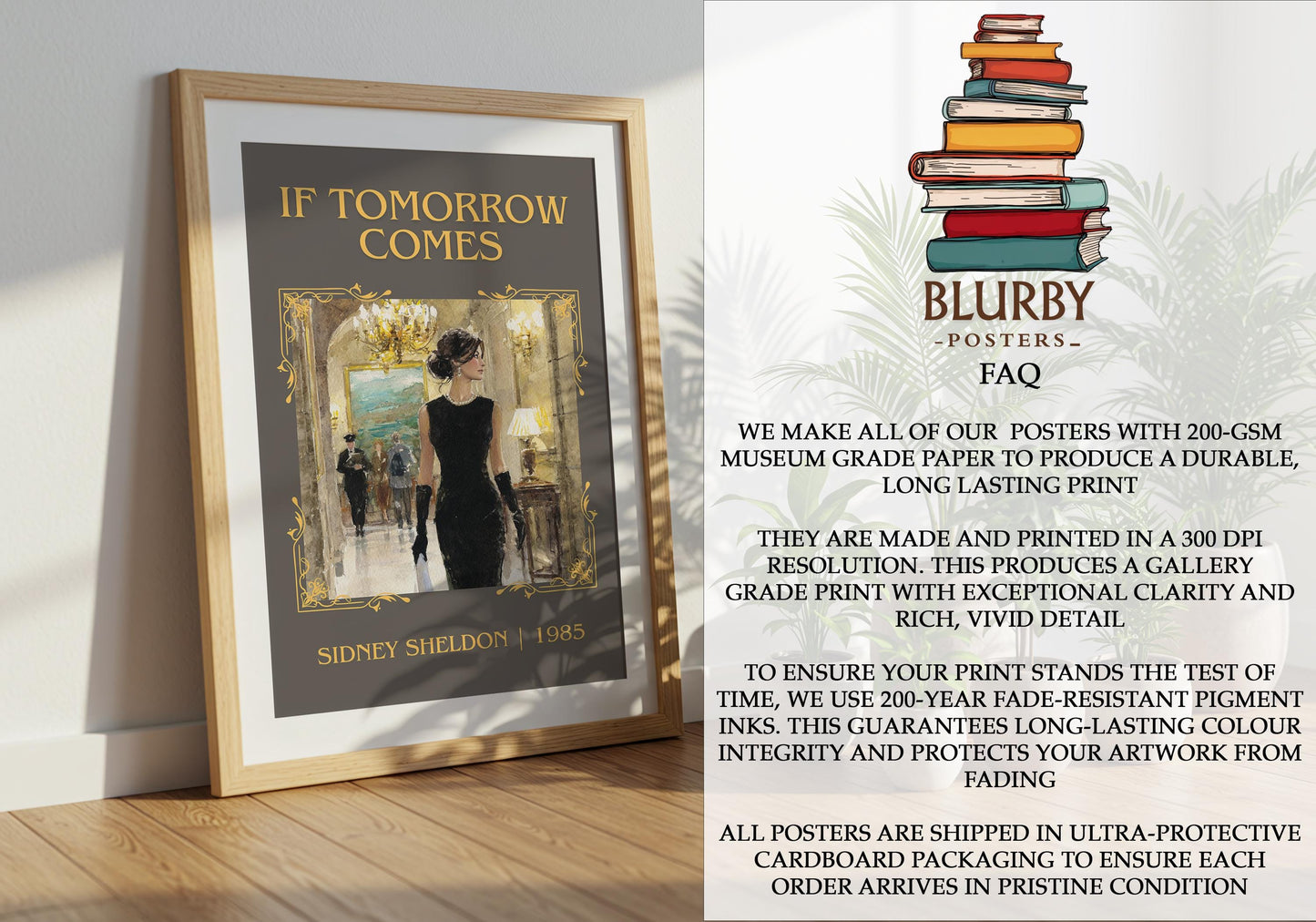 If Tomorrow Comes by Sidney Sheldon | Descriptive Book Poster | Minimalist