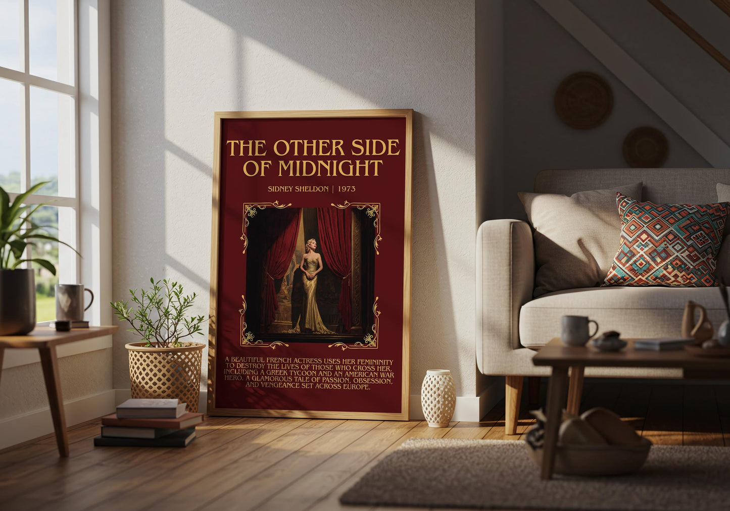 The Other Side Of Midnight by Sidney Sheldon | Descriptive Book Poster | Blurby