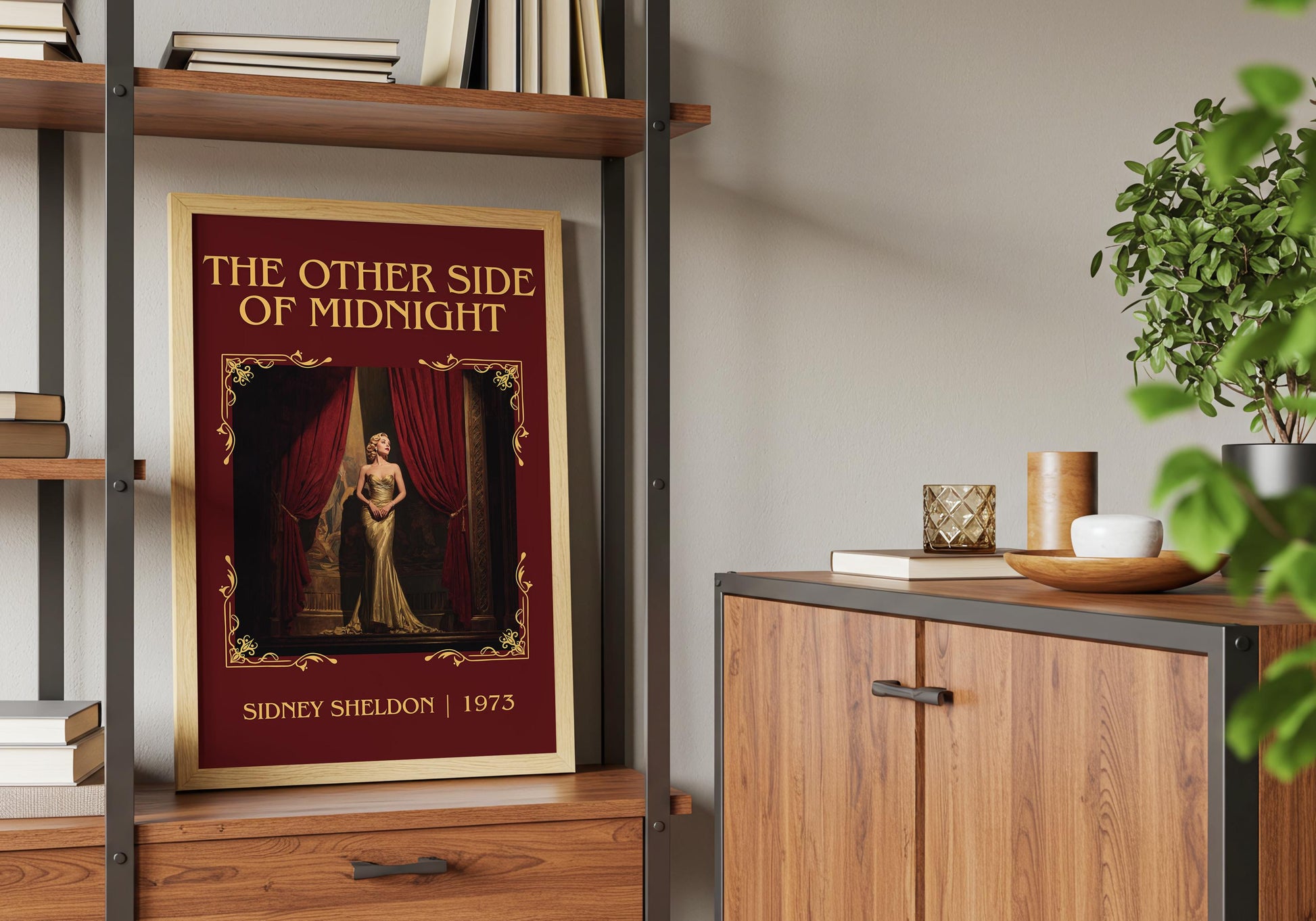 The Otherside Of Midnight by Sidney Sheldon | Descriptive Book Poster | Minimalist