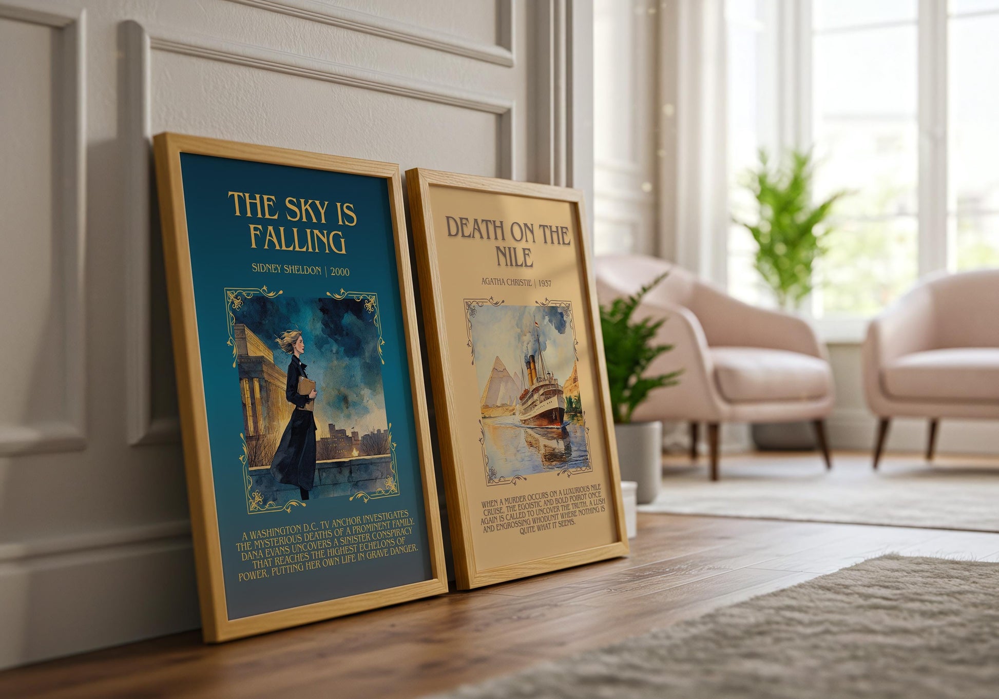 The Sky Is Falling by Sidney Sheldon | Descriptive Book Poster | Blurby