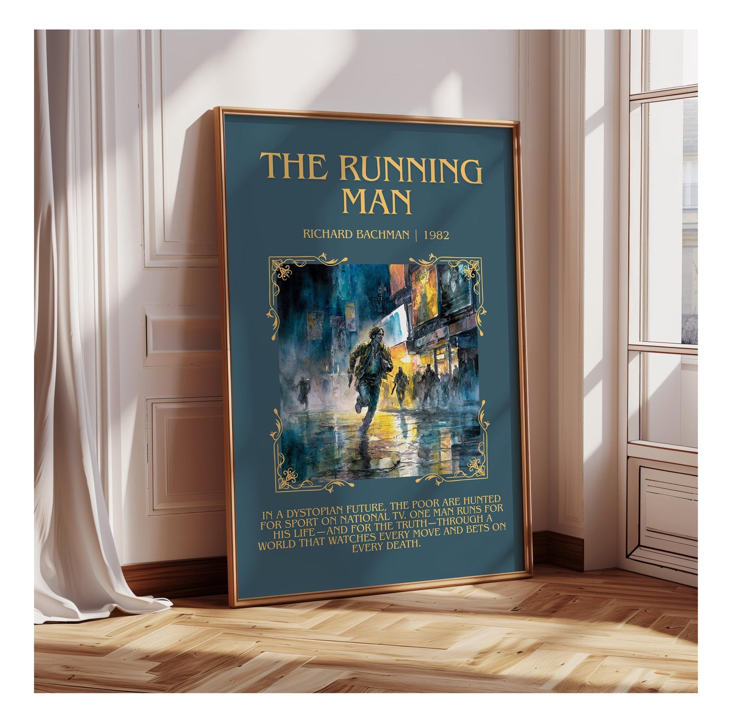 The Running Man by Barbara Cartland | Descriptive Book Poster | Blurby