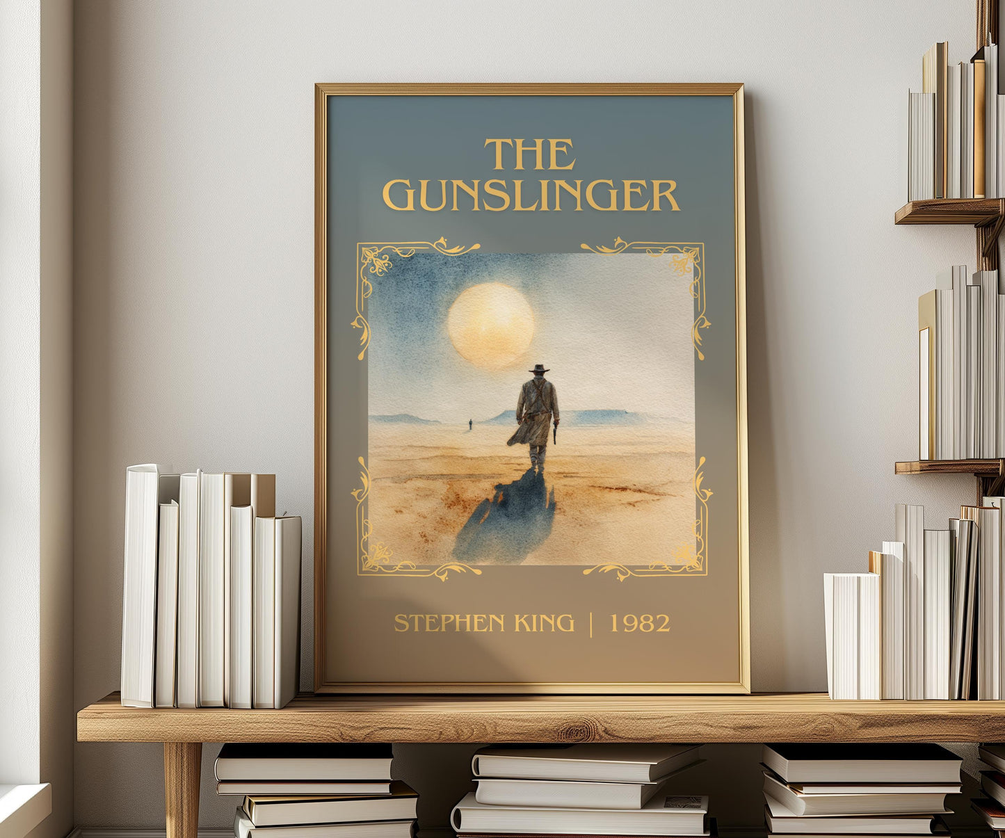 The Gunslinger by Stephen King | Descriptive Book Poster | Minimalist