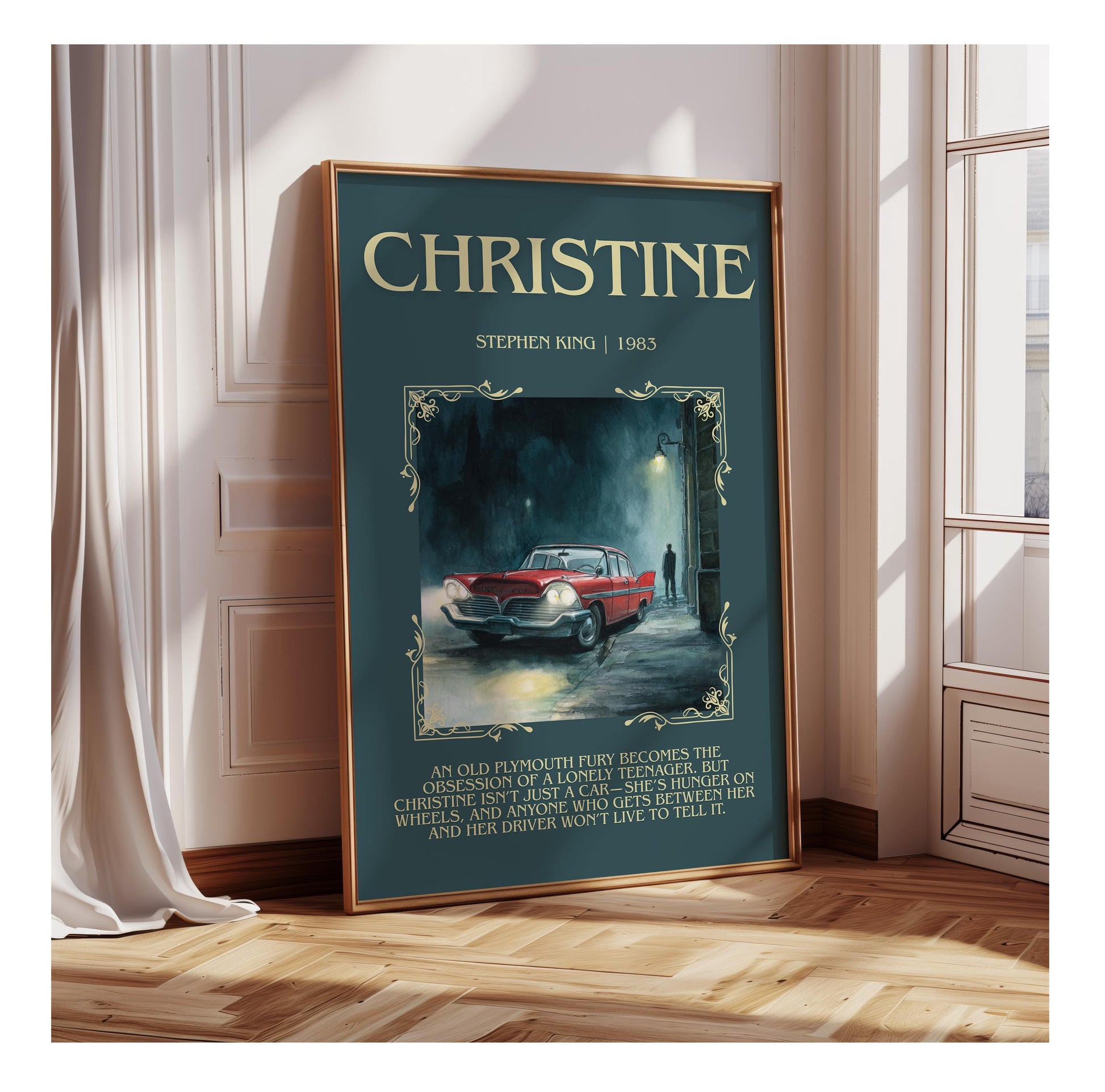 Christine by Stephen King | Descriptive Book Poster | Blurby