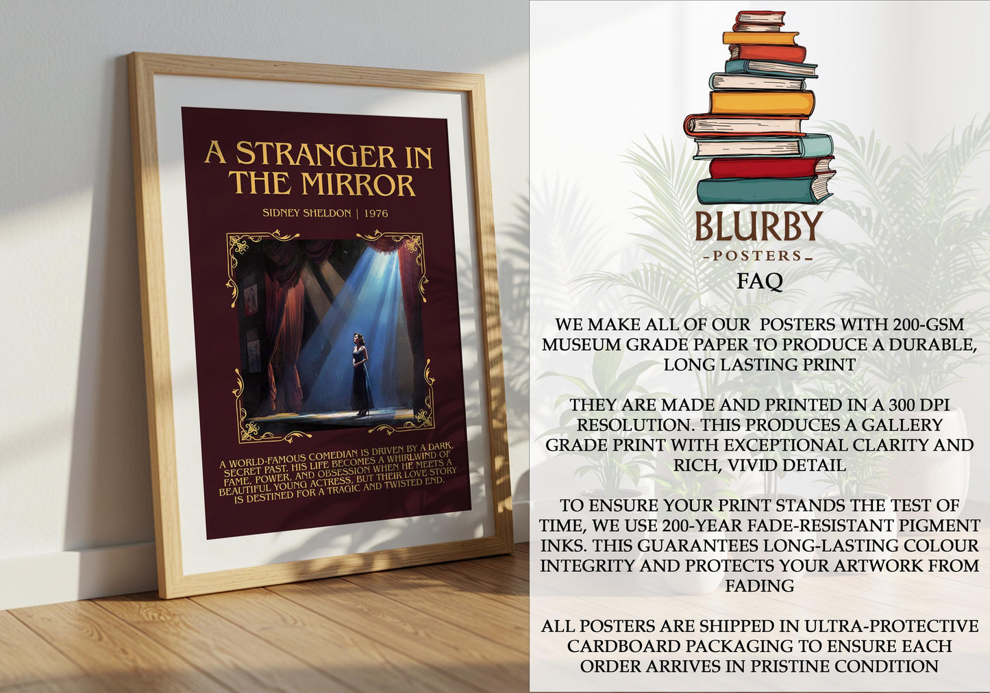 A Stranger In The Mirror by Sidney Sheldon | Descriptive Book Poster | Blurby