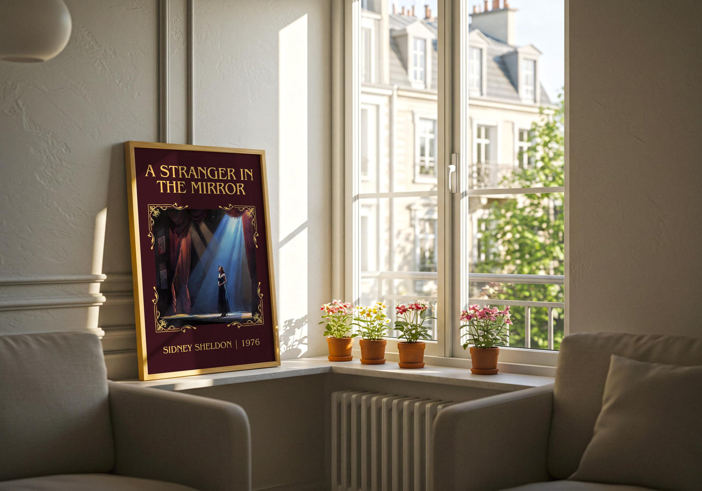 A Stranger In The Mirror by Sidney Sheldon | Descriptive Book Poster | Minimalist