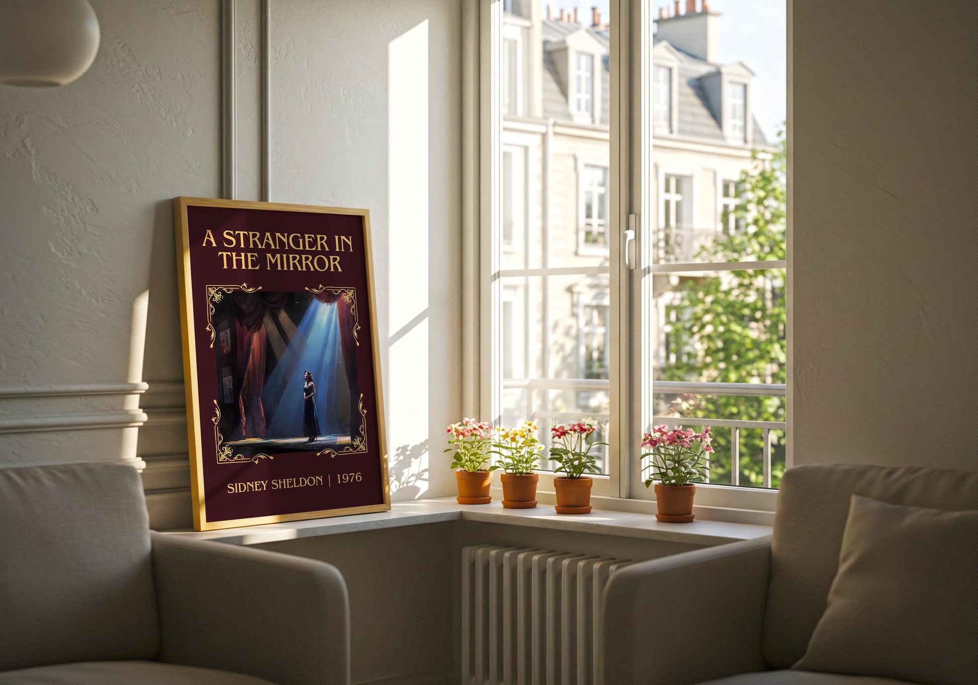 A Stranger In The Mirror by Sidney Sheldon | Descriptive Book Poster | Minimalist