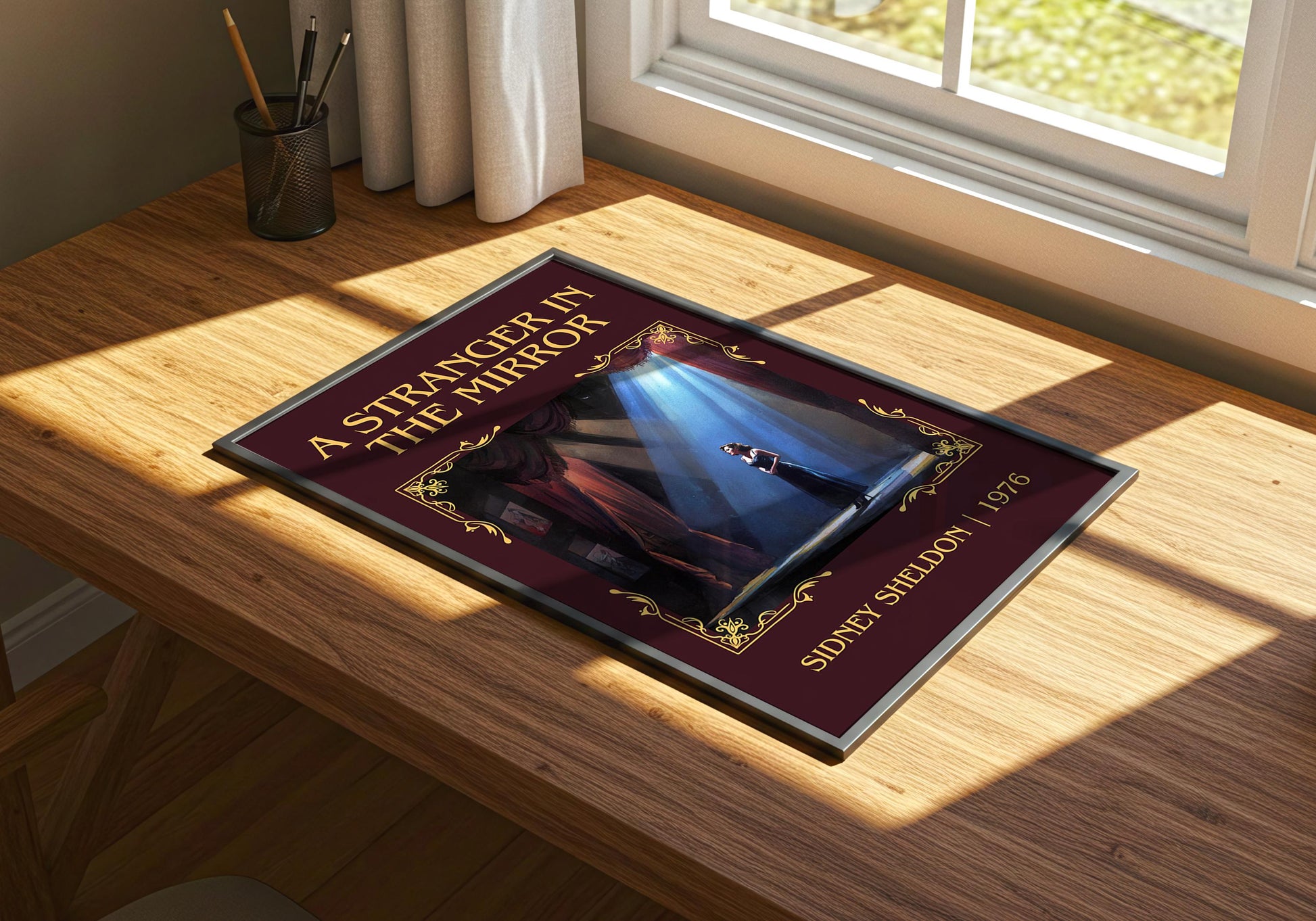 A Stranger In The Mirror by Sidney Sheldon | Descriptive Book Poster | Minimalist