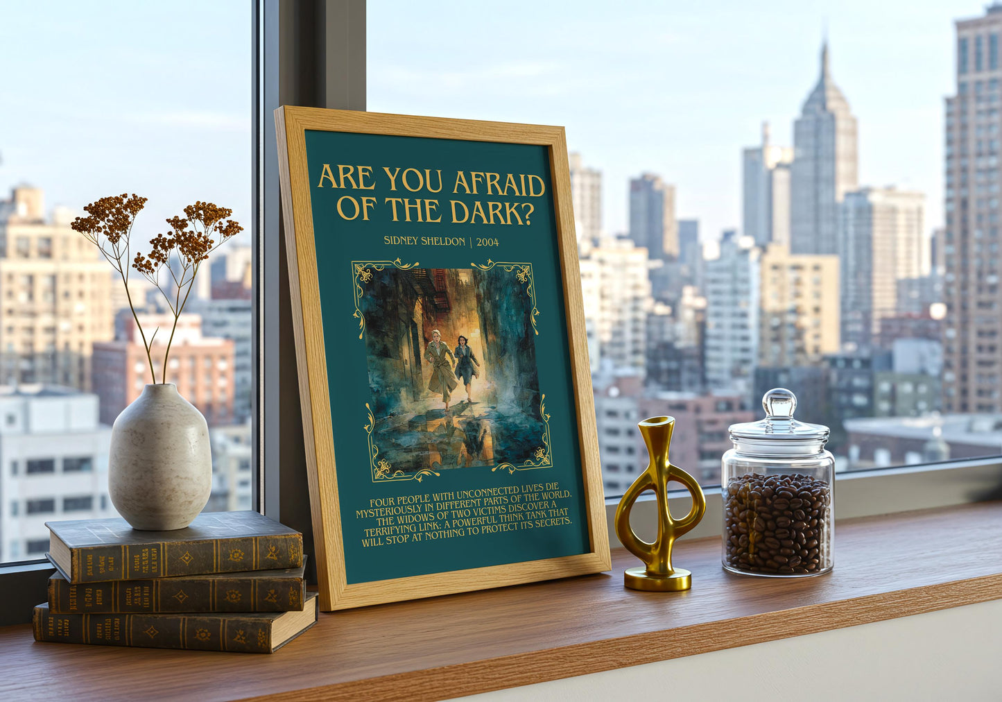 Are You Afraid Of The Dark? by Sidney Sheldon | Descriptive Book Poster | Blurby