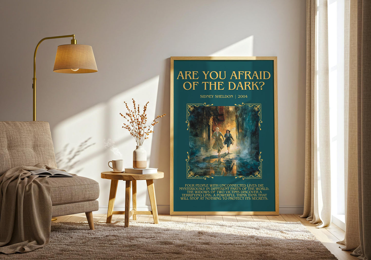 Are You Afraid Of The Dark? by Sidney Sheldon | Descriptive Book Poster | Blurby