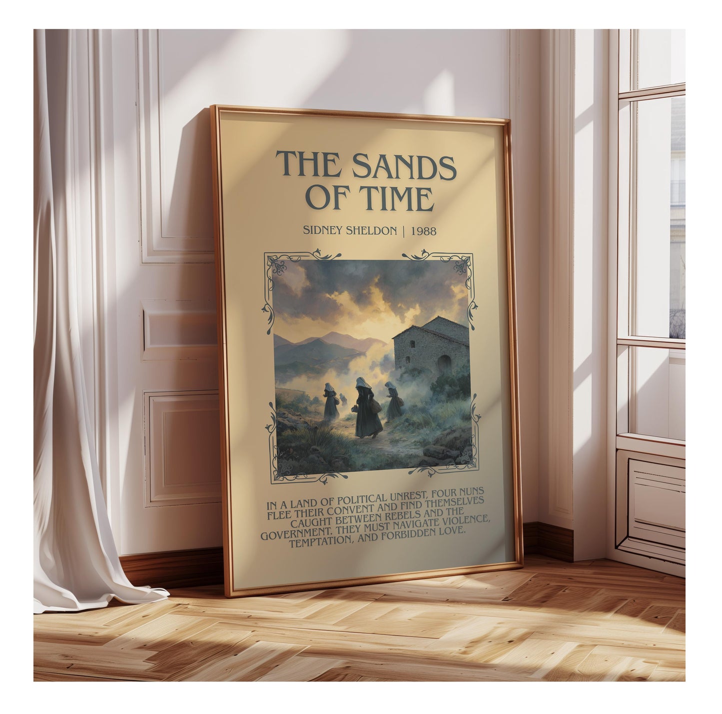 The Sands Of Time by Sidney Sheldon | Descriptive Book Poster | Blurby