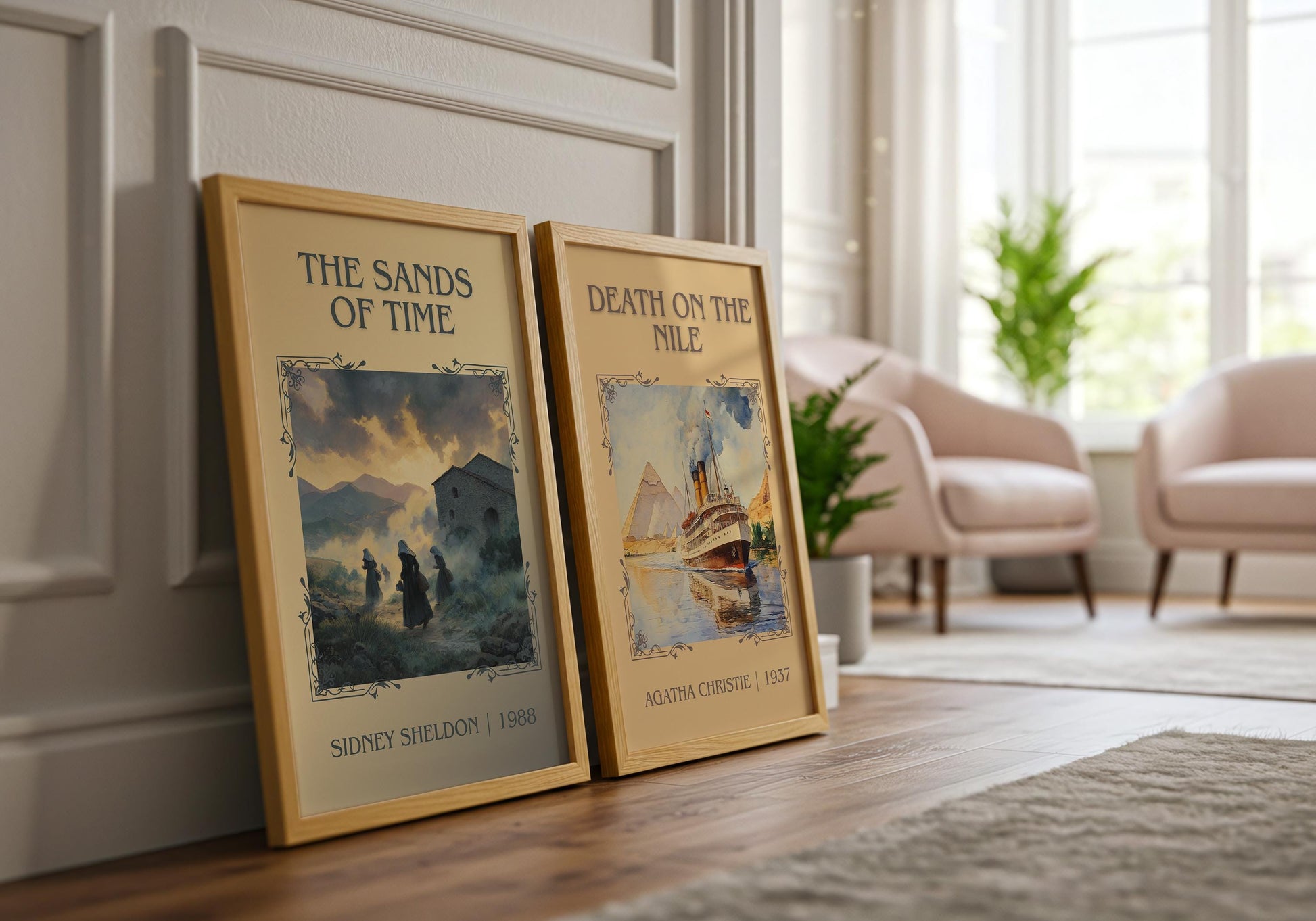 The Sands Of Time by Sidney Sheldon | Descriptive Book Poster | Minimalist