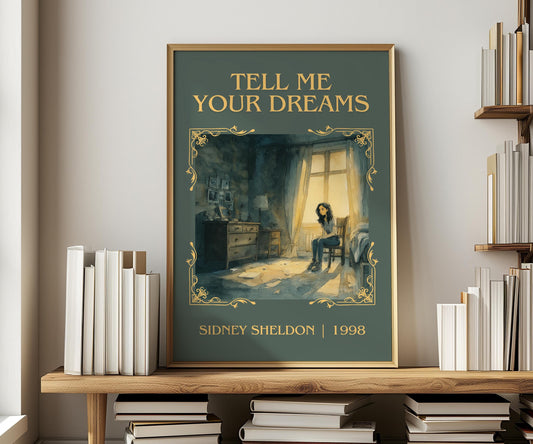 Tell Me Your Dreams by Sidney Sheldon | Descriptive Book Poster | Minimalist