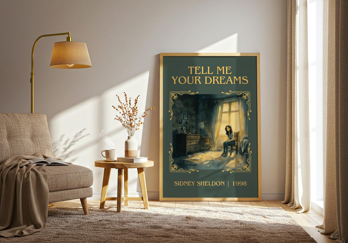 Tell Me Your Dreams by Sidney Sheldon | Descriptive Book Poster | Minimalist