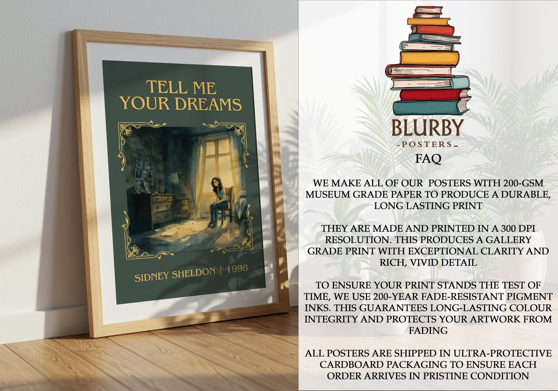 Tell Me Your Dreams by Sidney Sheldon | Descriptive Book Poster | Minimalist