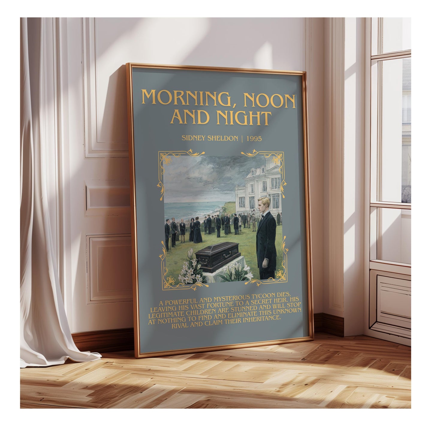 Morning,Noon and Night by Sidney Sheldon | Descriptive Book Poster | Blurby