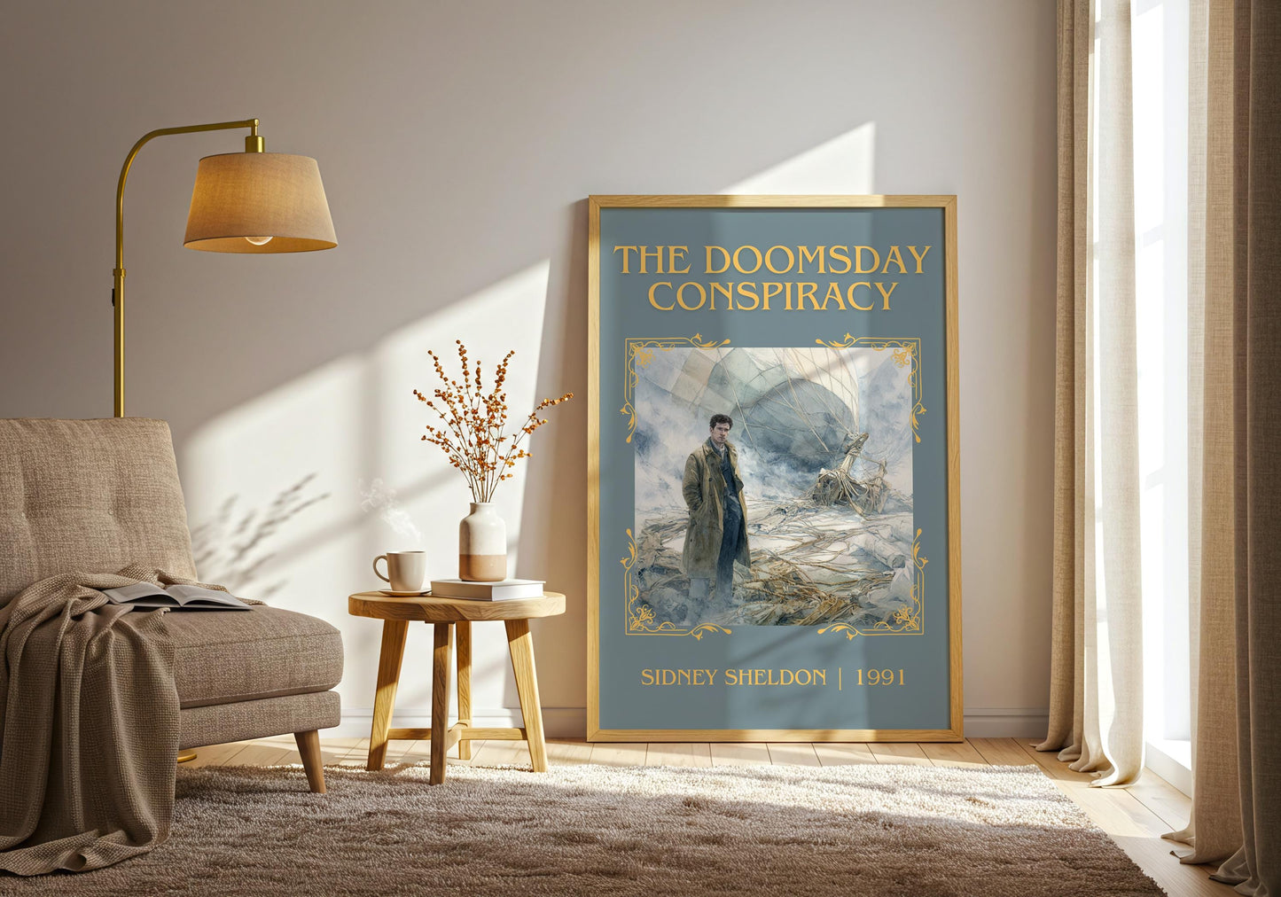 The Doomsday Conspiracy by Sidney Sheldon | Descriptive Book Poster | Minimalist