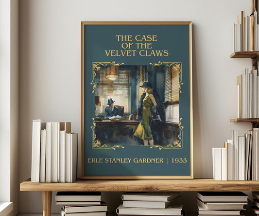 The Case Of The Velvet Claws by Erle Stanley Gardner | Descriptive Book Poster | Minimalist