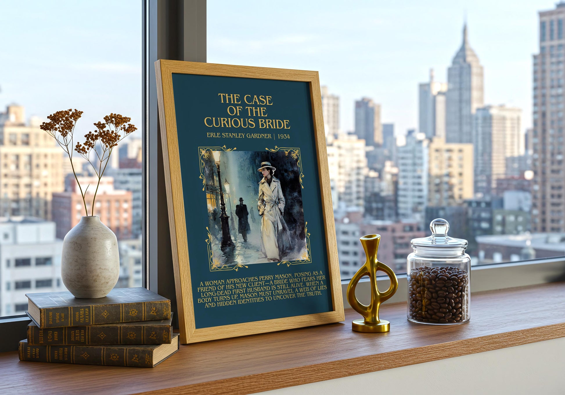 The Case Of The Curious Bride by Erle Stanley Gardner | Descriptive Book Poster | Blurby