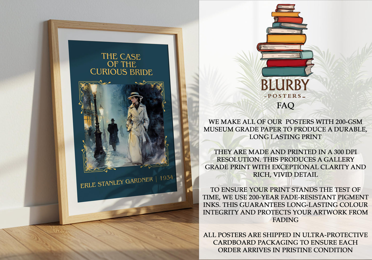 The Case of the Curious Bride book poster packaging – museum-quality print rolled in protective tube