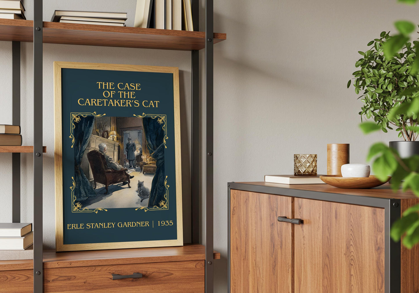 The Case Of The Caretaker's Cat by Erle Stanley Gardner | Descriptive Book Poster | Minimalist