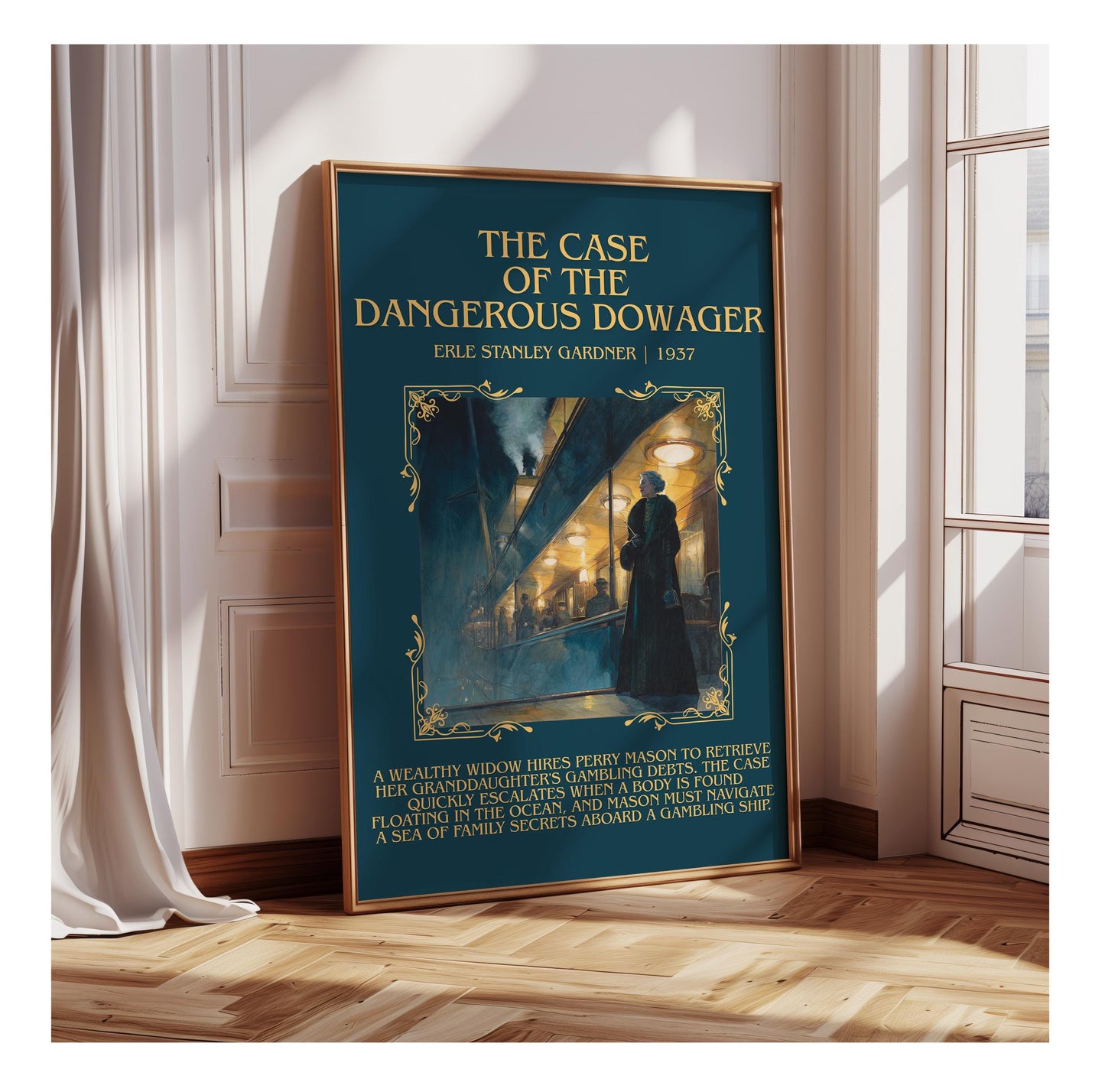 The Case Of The Dangerous Dowager by Erle Stanley Gardner | Descriptive Book Poster | Blurby