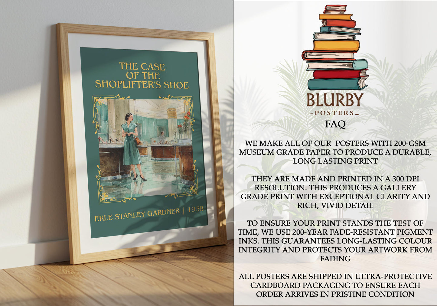 The Case Of The Shoplifter's Shoe by Erle Stanley Gardner | Descriptive Book Poster | Minimalist