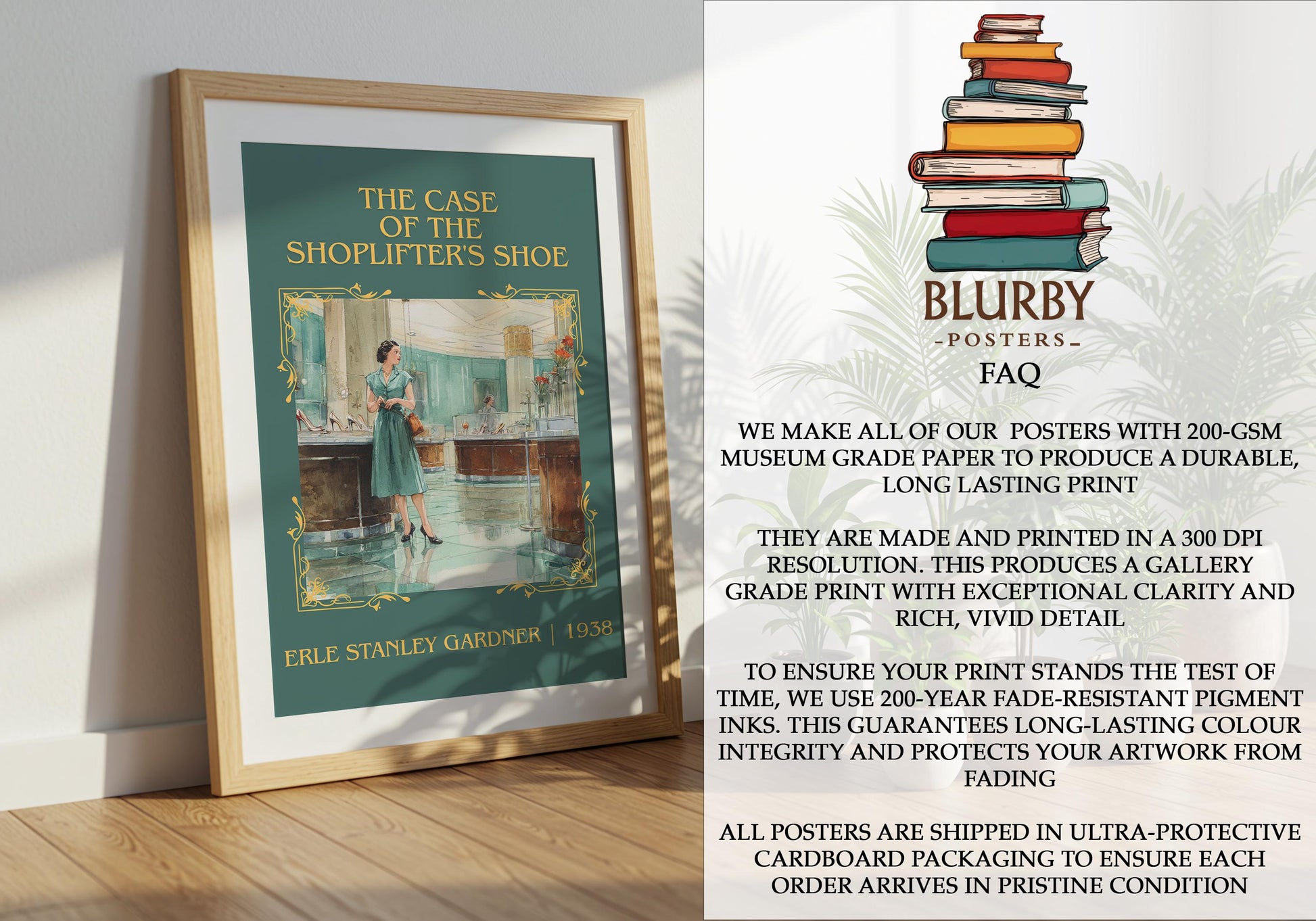 The Case Of The Shoplifter's Shoe by Erle Stanley Gardner | Descriptive Book Poster | Minimalist