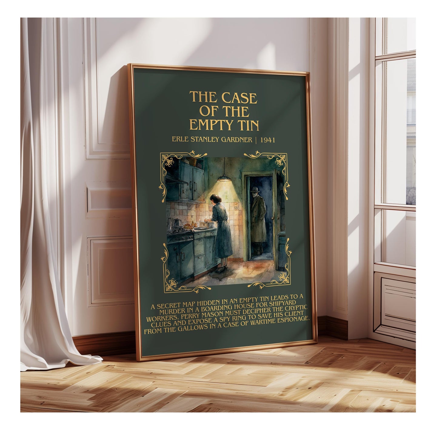 The Case Of The Empty Tin by Erle Stanley Gardner | Descriptive Book Poster | Blurby