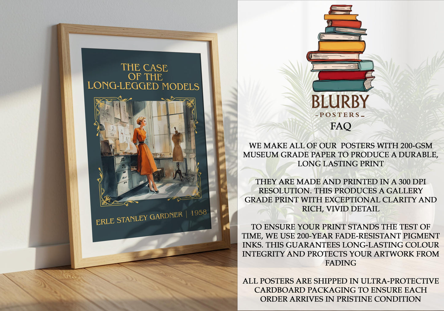 The Case Of The Long-legged Model by Erle Stanley Gardner | Descriptive Book Poster | Minimalist