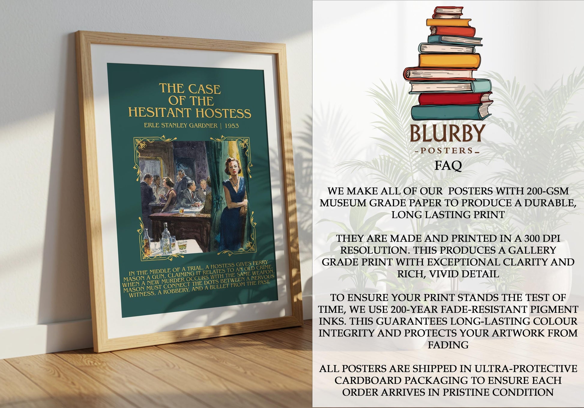 The Case Of The Hesitant Hostess by Erle Stanley Gardner | Descriptive Book Poster | Blurby