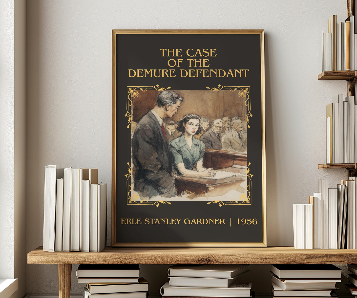 The Case Of The Demure Defendant by Erle Stanley Gardner | Descriptive Book Poster | Minimalist