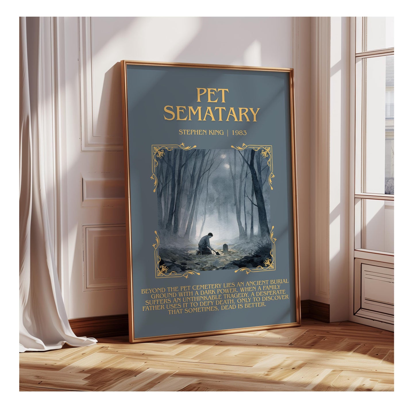 Pet Sematary by Stephen King | Descriptive Book Poster | Blurby