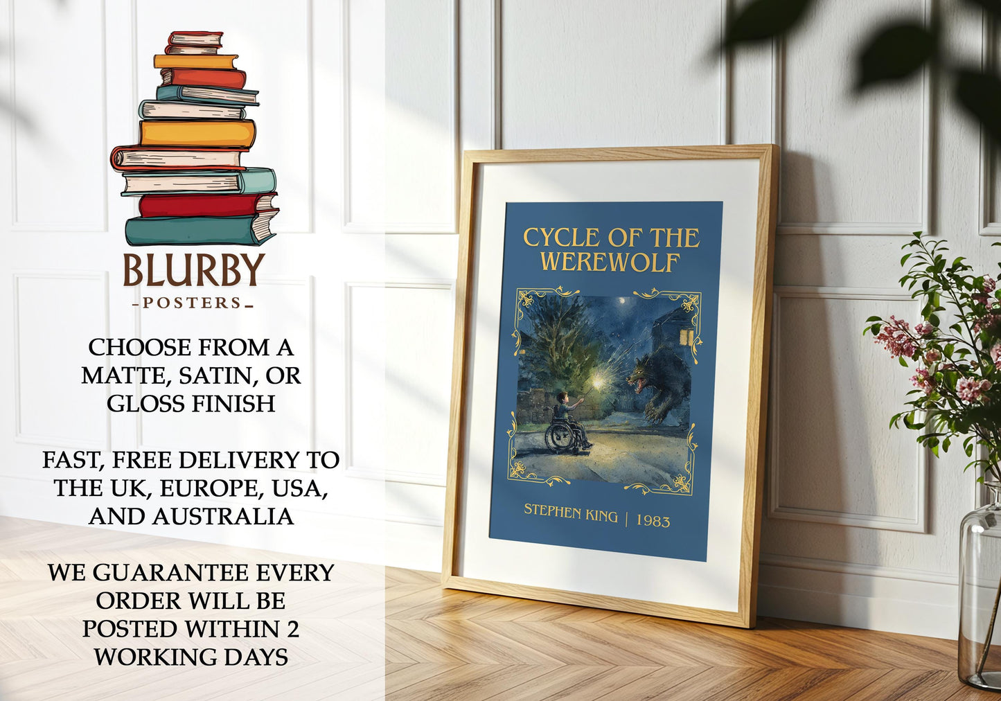 Cycle of the Werewolf book poster packaging – museum-quality print rolled in protective tube